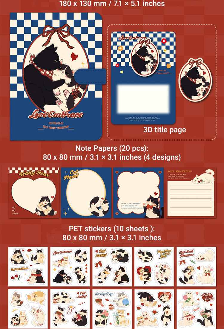 5Cute Cartoon Animal Series Kitty Journal Gift Box Set13