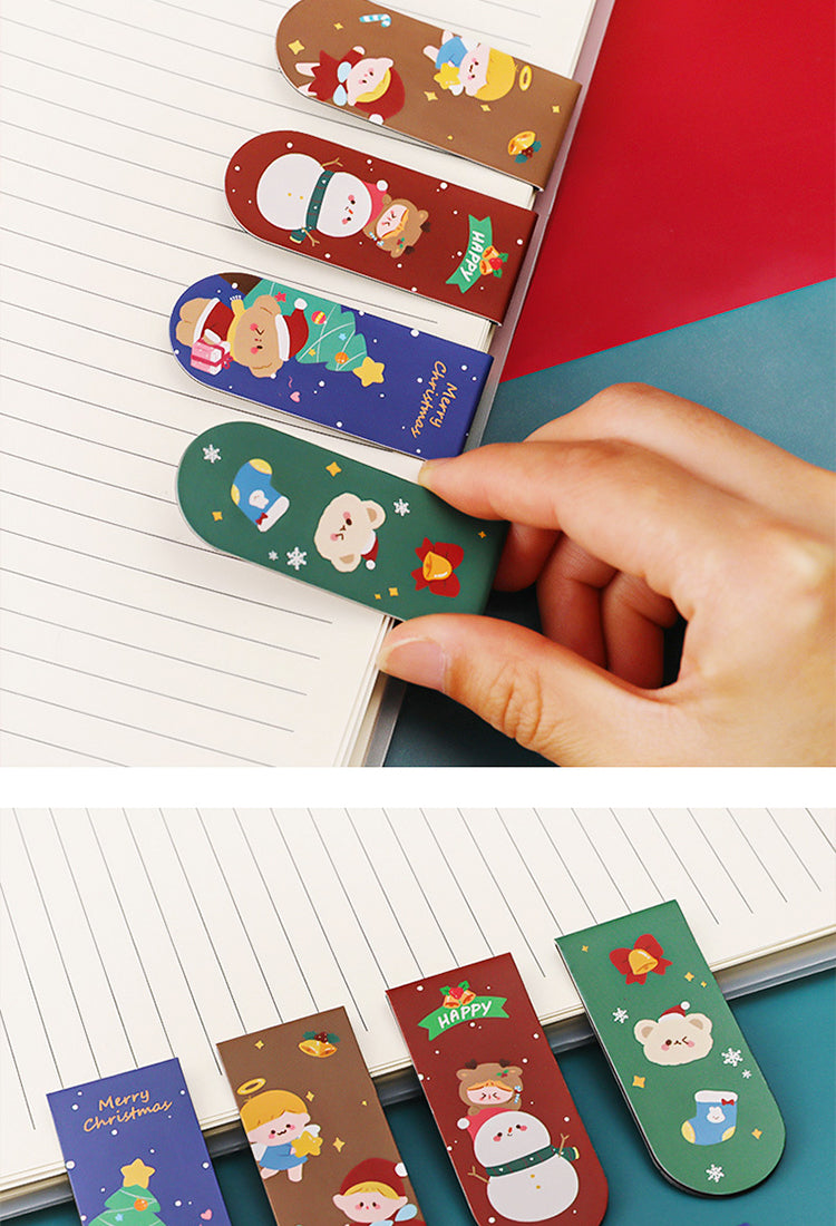 5Cute Cartoon Christmas Magnetic Bookmarks3