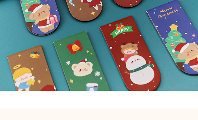 5Cute Cartoon Christmas Magnetic Bookmarks4