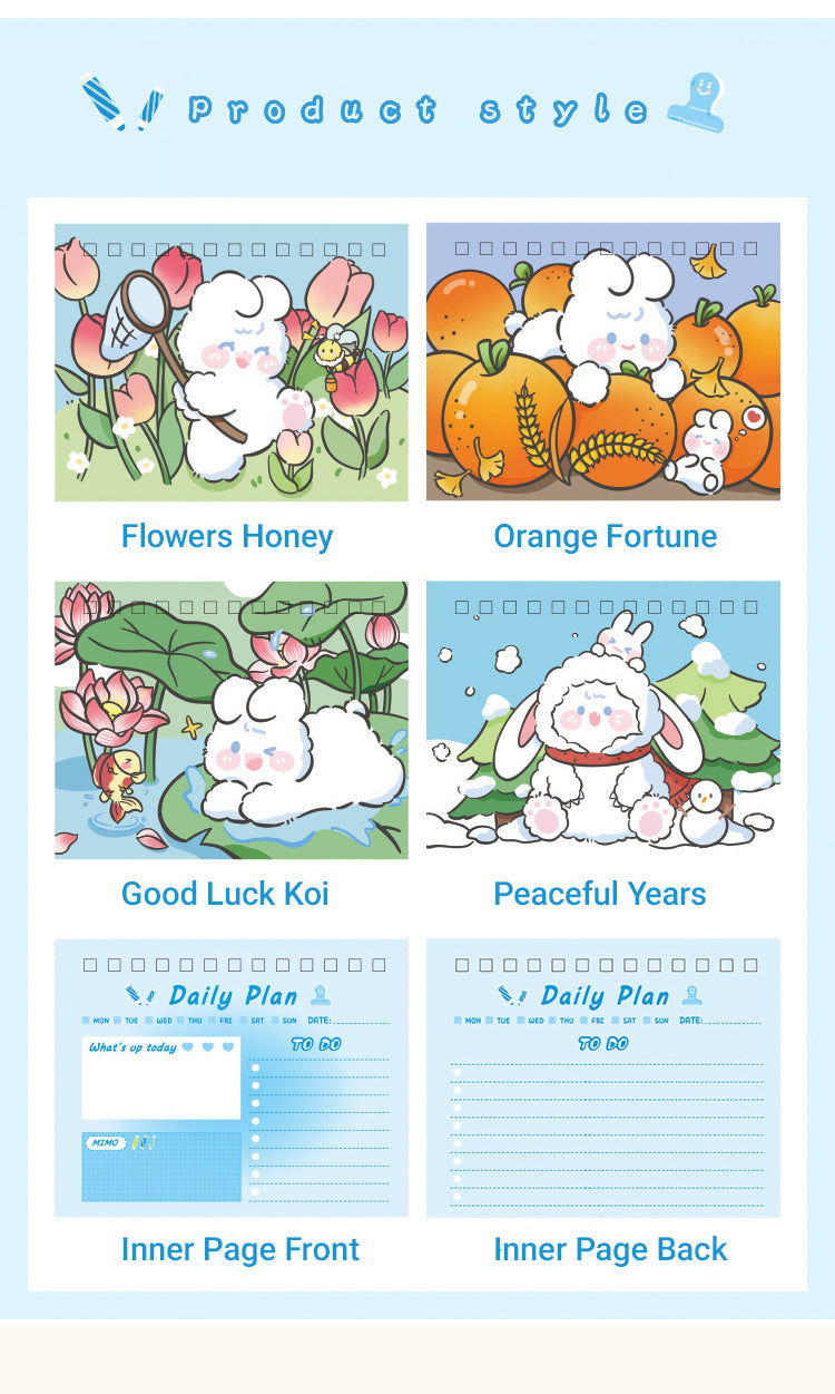 5Cute Cartoon Rabbit Notebook3