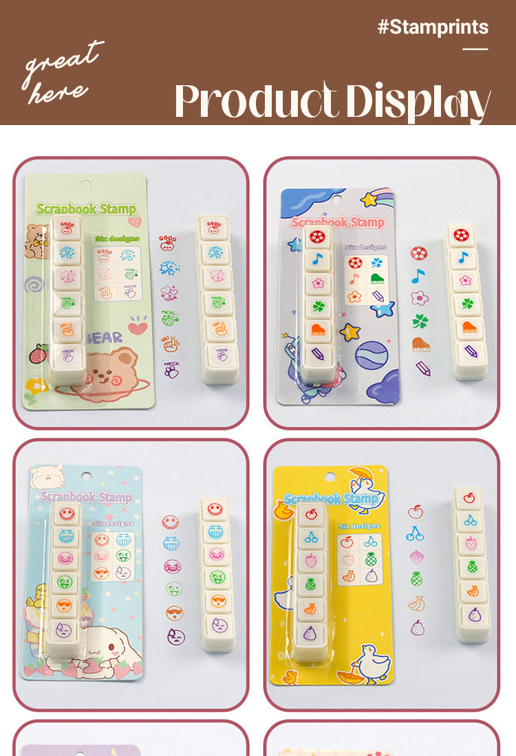 5Cute Cartoon Style Scrapbook Stamp Set1