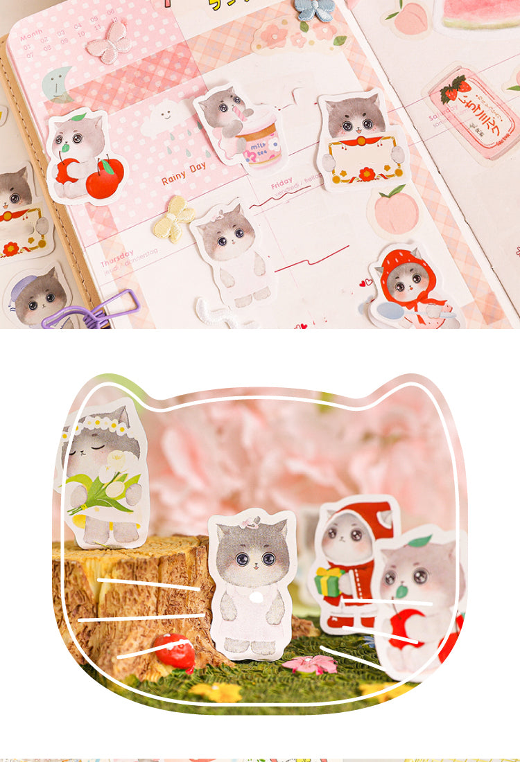 5Cute Cat Die-Cut Stickers4