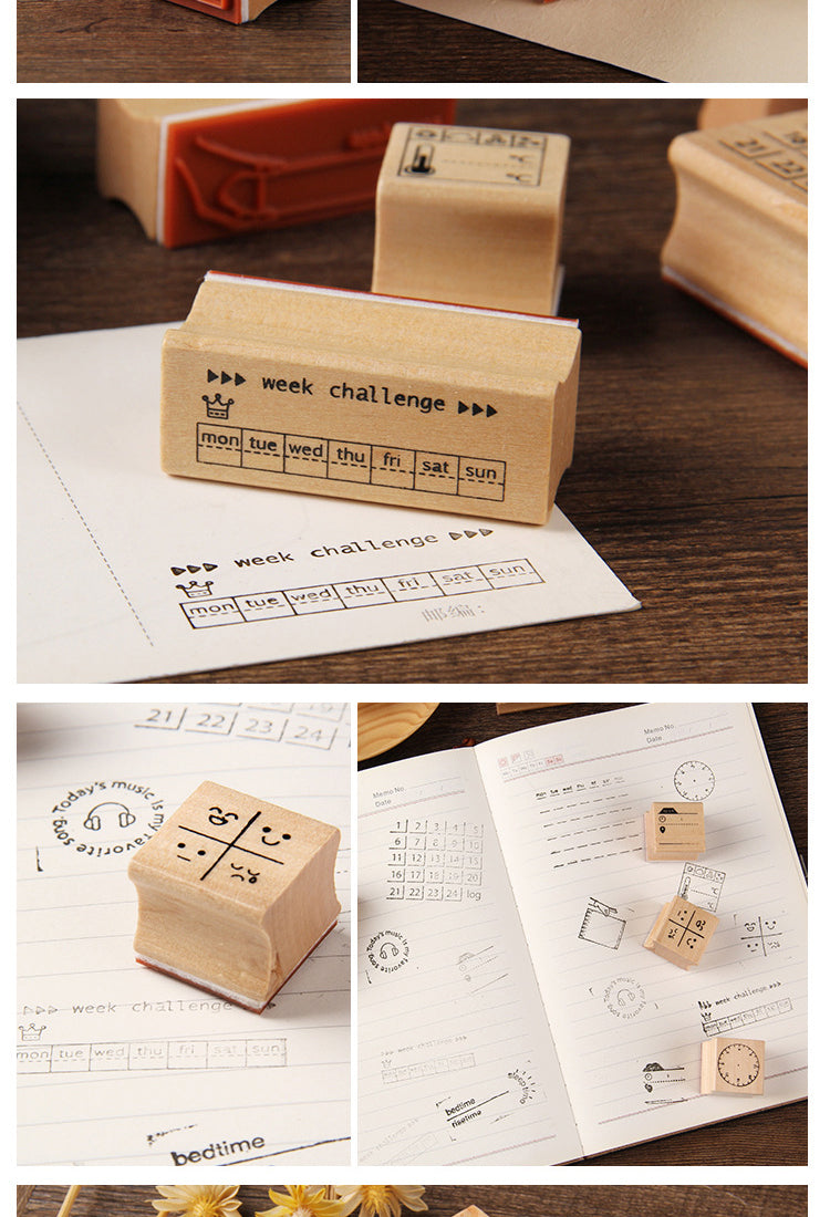 5Cute Journal Decoration Wood Ruber Stamp2