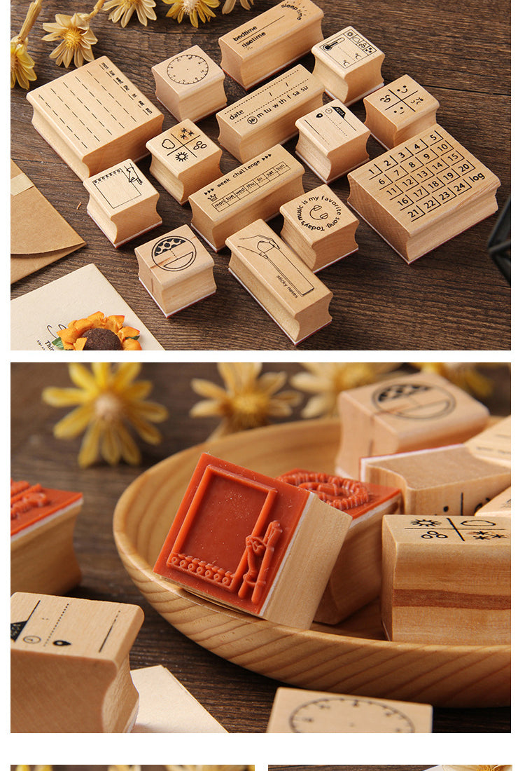 5Cute Journal Decoration Wood Ruber Stamp3