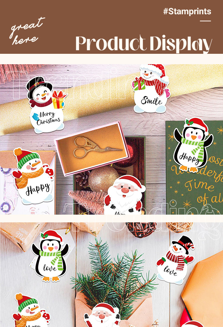 5Die-Cut Christmas Snowman Stickers 240PCS1