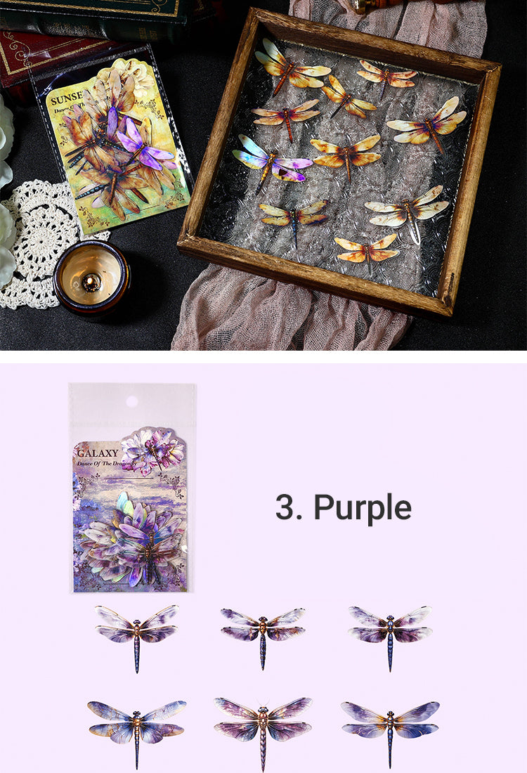 5Dragonfly Holographic Hot Stamping PET Stickers10