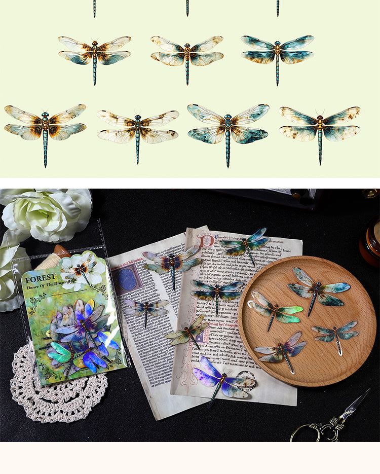 5Dragonfly Holographic Hot Stamping PET Stickers12