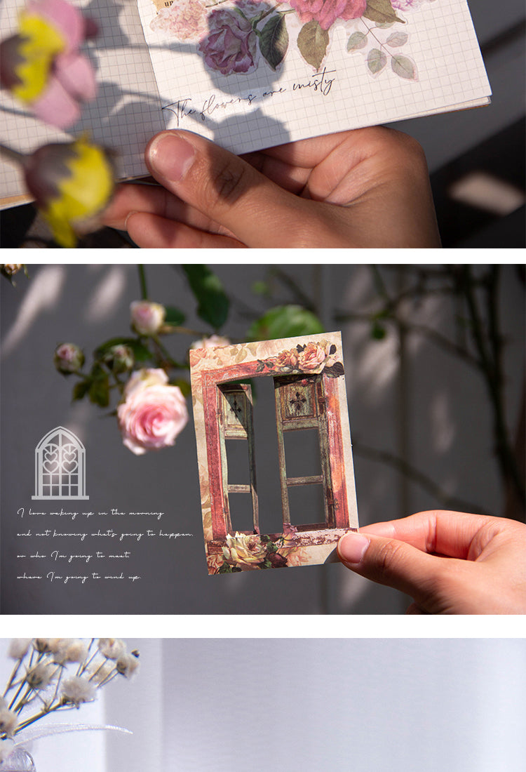 5Dream Flower Window Series Retro Hollow Decorative Stickers15