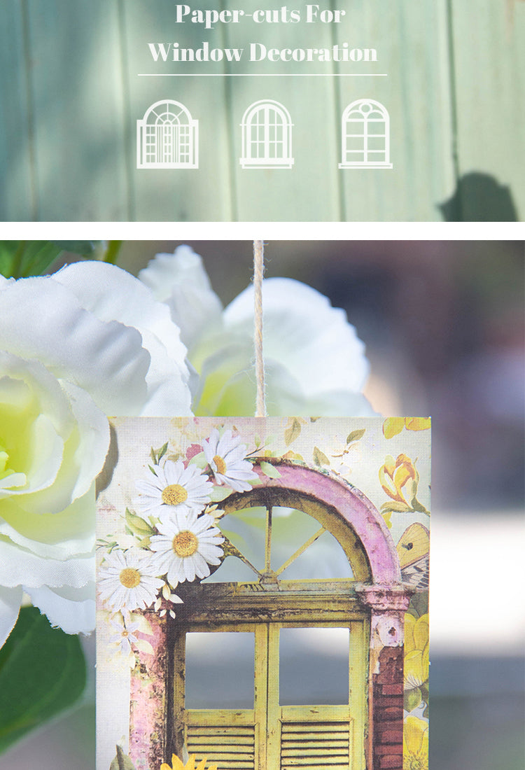 5Dream Flower Window Series Retro Hollow Decorative Stickers18