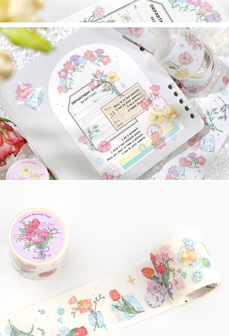 5Dreamy Glass Fantasy Series Fresh Floral Washi Tape4