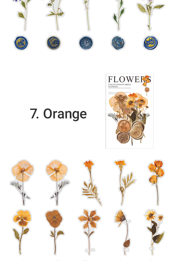 5Dried Flower Collection Wax Seal Flower Plant Sticker Pack12