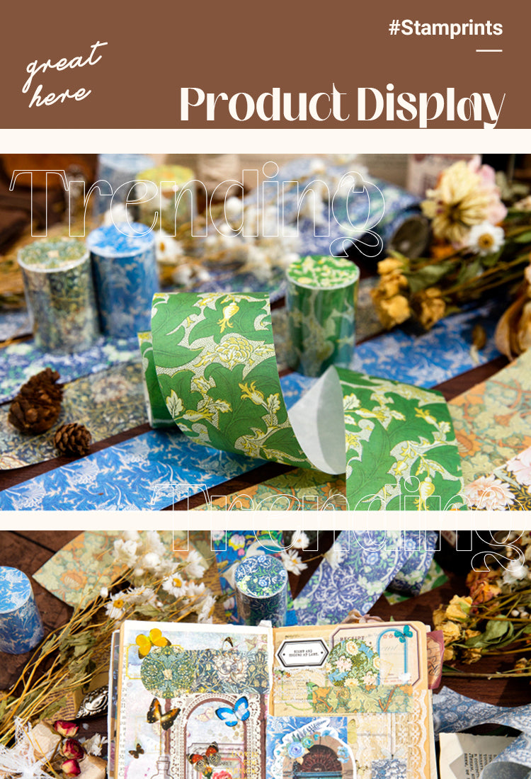 5Earth Paradise Series Vintage Floral Washi Tape1