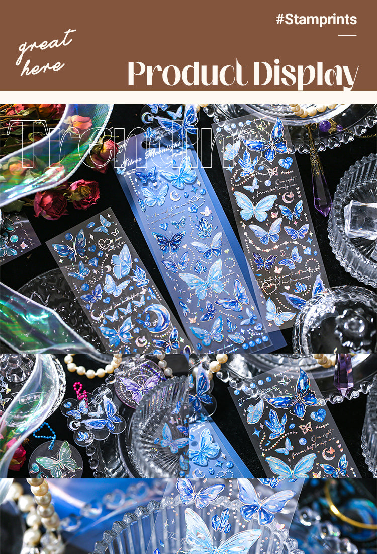 12 Pack: Blue Iridescent Gem Bling Stickers by Recollections™