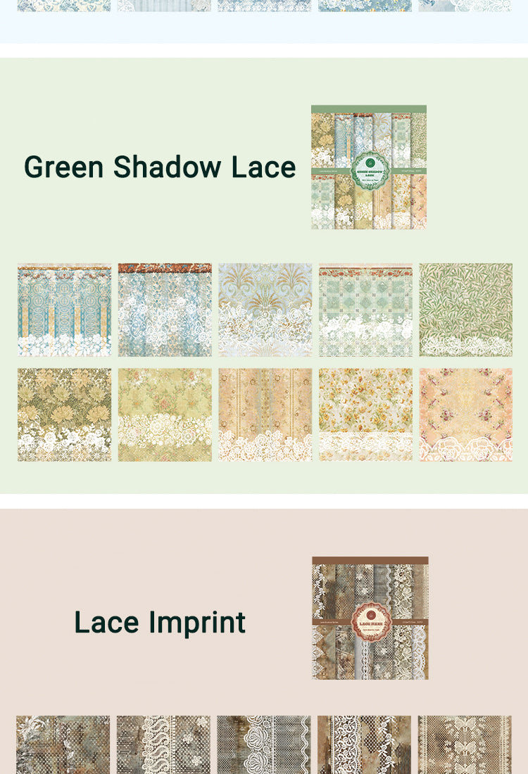5European-Style Vintage Lace Floral Decorative Paper12