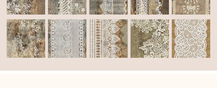 5European-Style Vintage Lace Floral Decorative Paper13