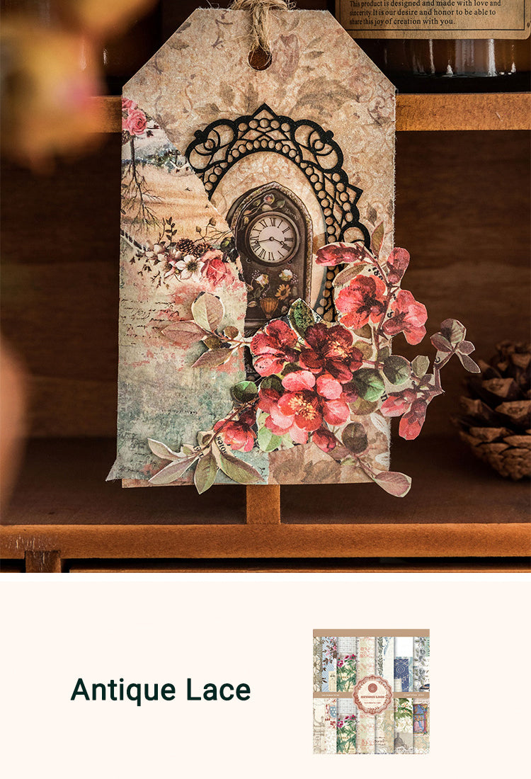 5European-Style Vintage Lace Floral Decorative Paper9
