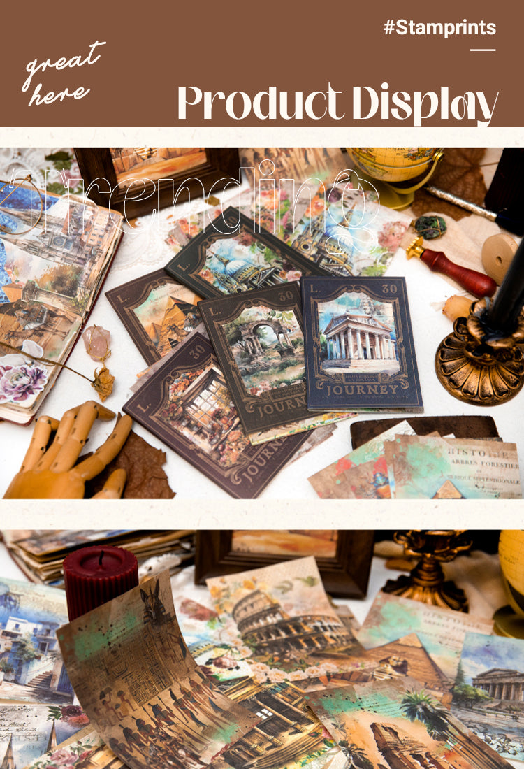 5European Famous Architecture Scrapbook Paper1