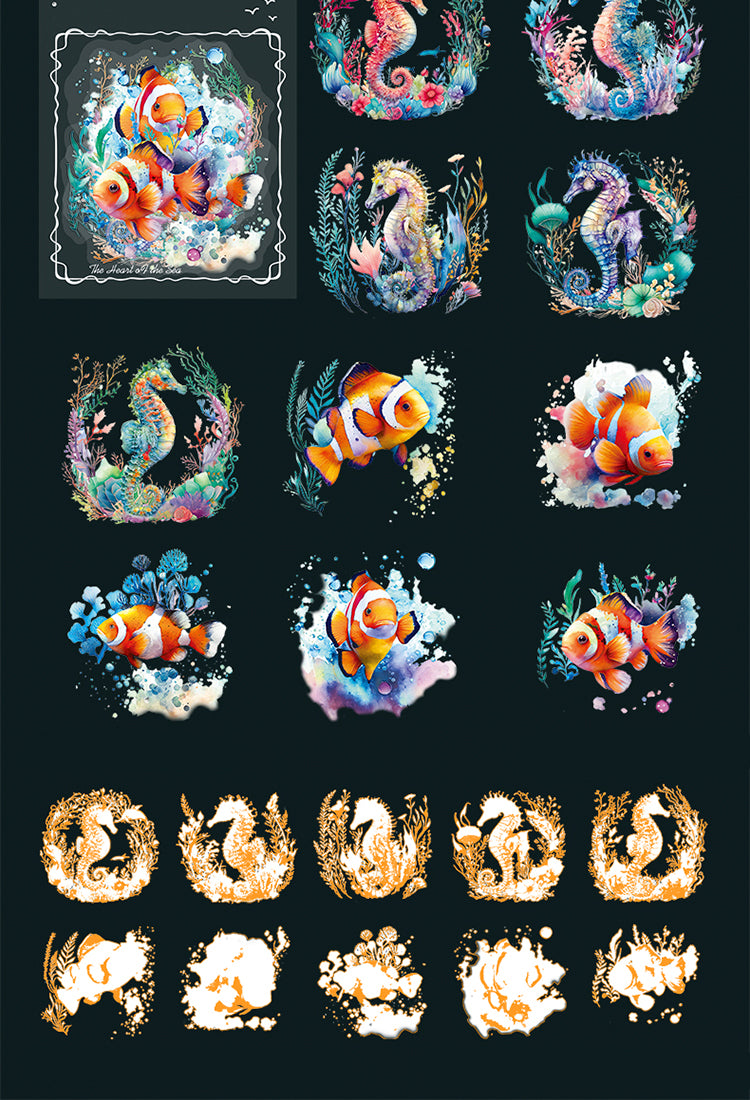5Exquisite The Sea Themed Shell Light PET Sticker10
