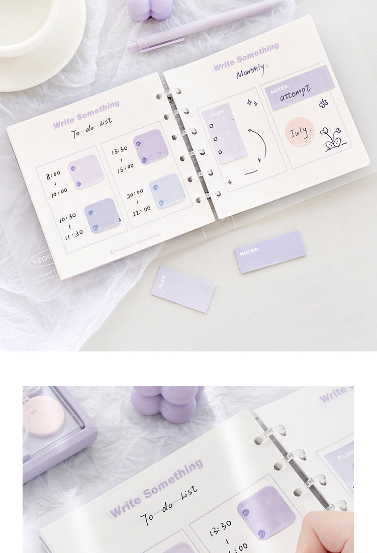Mini Sticky Notes Set Faint Secret 210 Sheets 7 Color Memo Pad Adhesive  Label Diary Planner