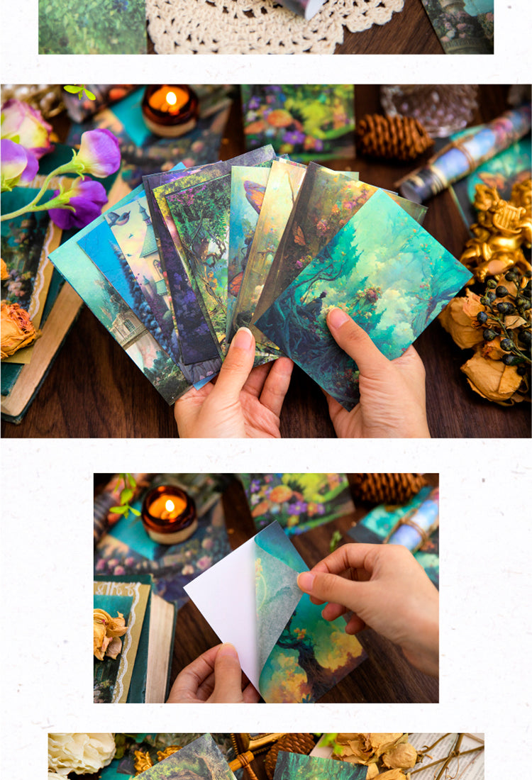 5Fairy Tale Dreamland Washi Scrapbook Paper - Castle, Door, Forest, Butterfly, Garden3