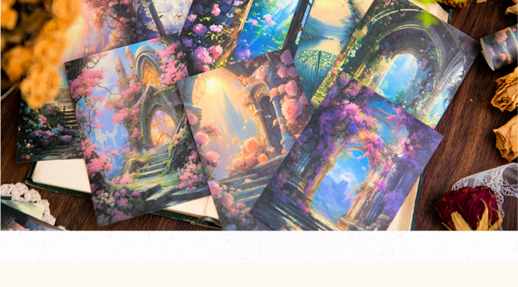 5Fairy Tale Dreamland Washi Scrapbook Paper - Castle, Door, Forest, Butterfly, Garden5