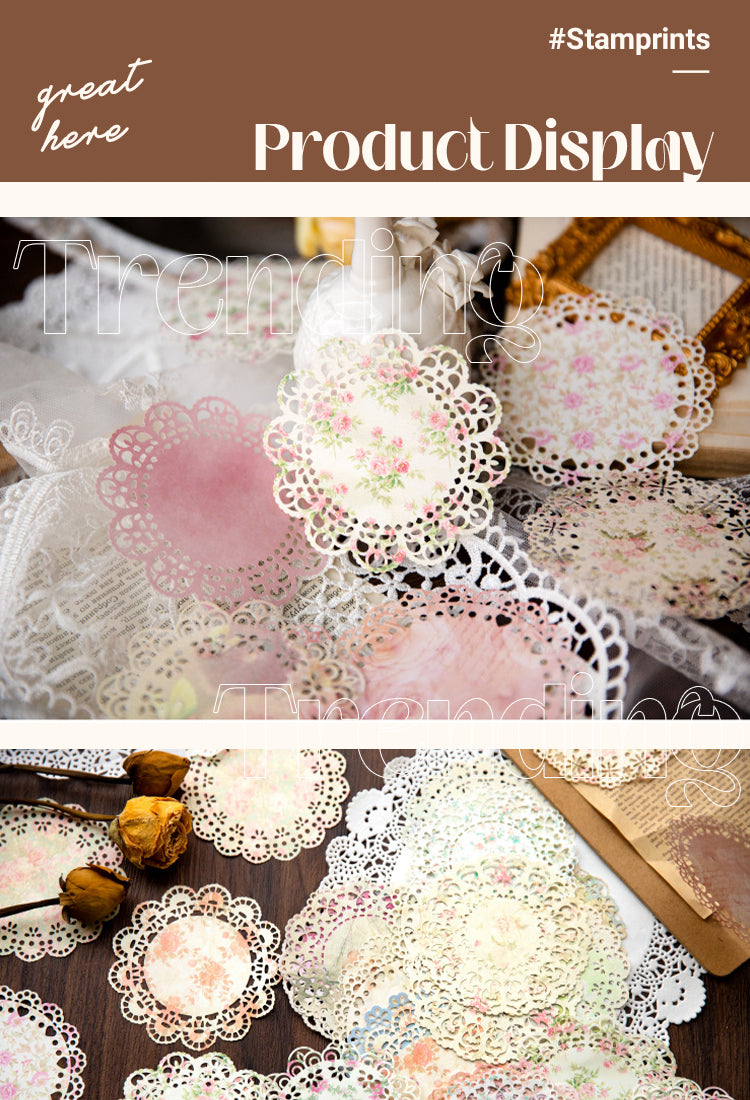 5Fantasy Lace Hollow Vintage Collage Background Paper1