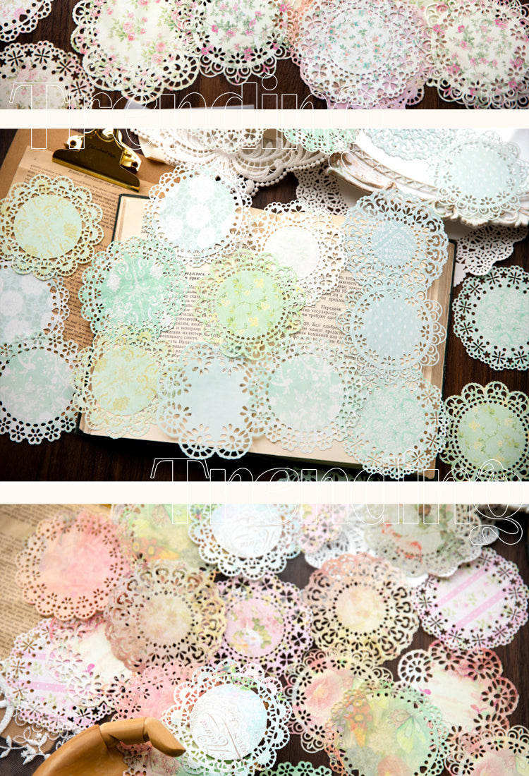 5Fantasy Lace Hollow Vintage Collage Background Paper2