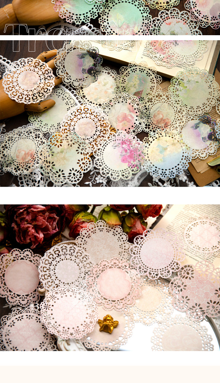 5Fantasy Lace Hollow Vintage Collage Background Paper3