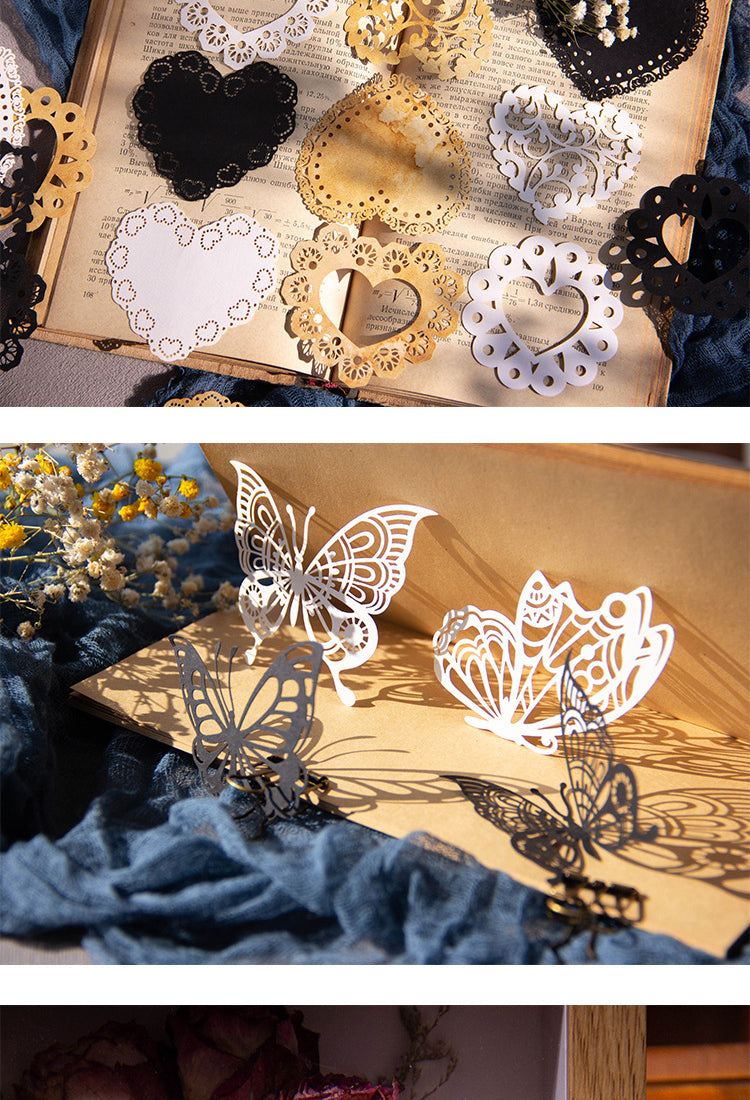 5Fantasy Waltz Series Retro Lace Hollow Decorative Paper12
