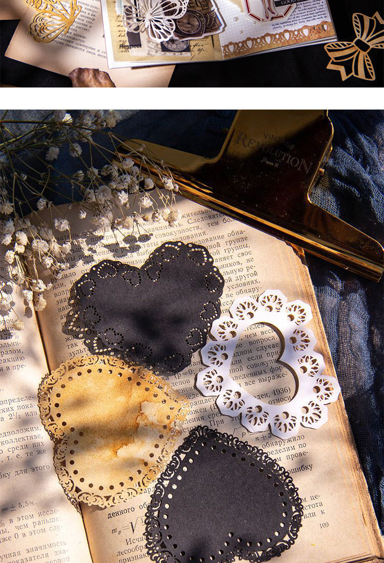 5Fantasy Waltz Series Retro Lace Hollow Decorative Paper25