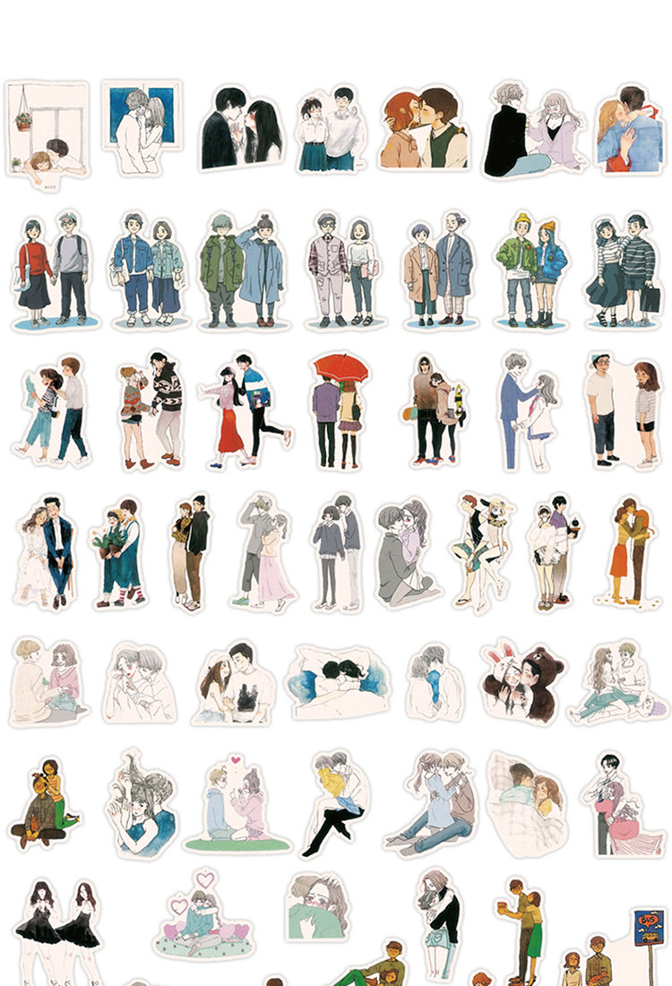 5Fashion Couple PVC Journal Stickers6