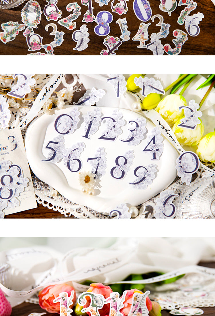 5Floral Number Washi Stickers2