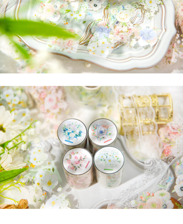 5Flower Botanical PET Decorative Tape4