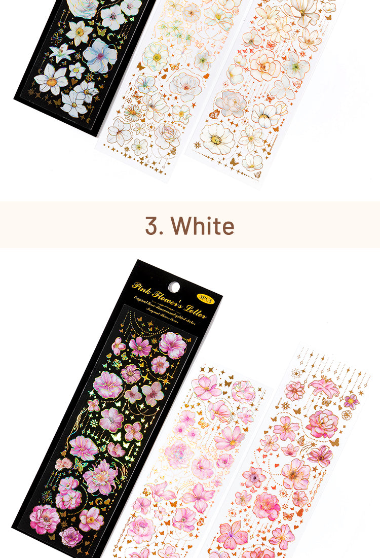 5Flower Hot Stamping Gold Sticker Sheets10