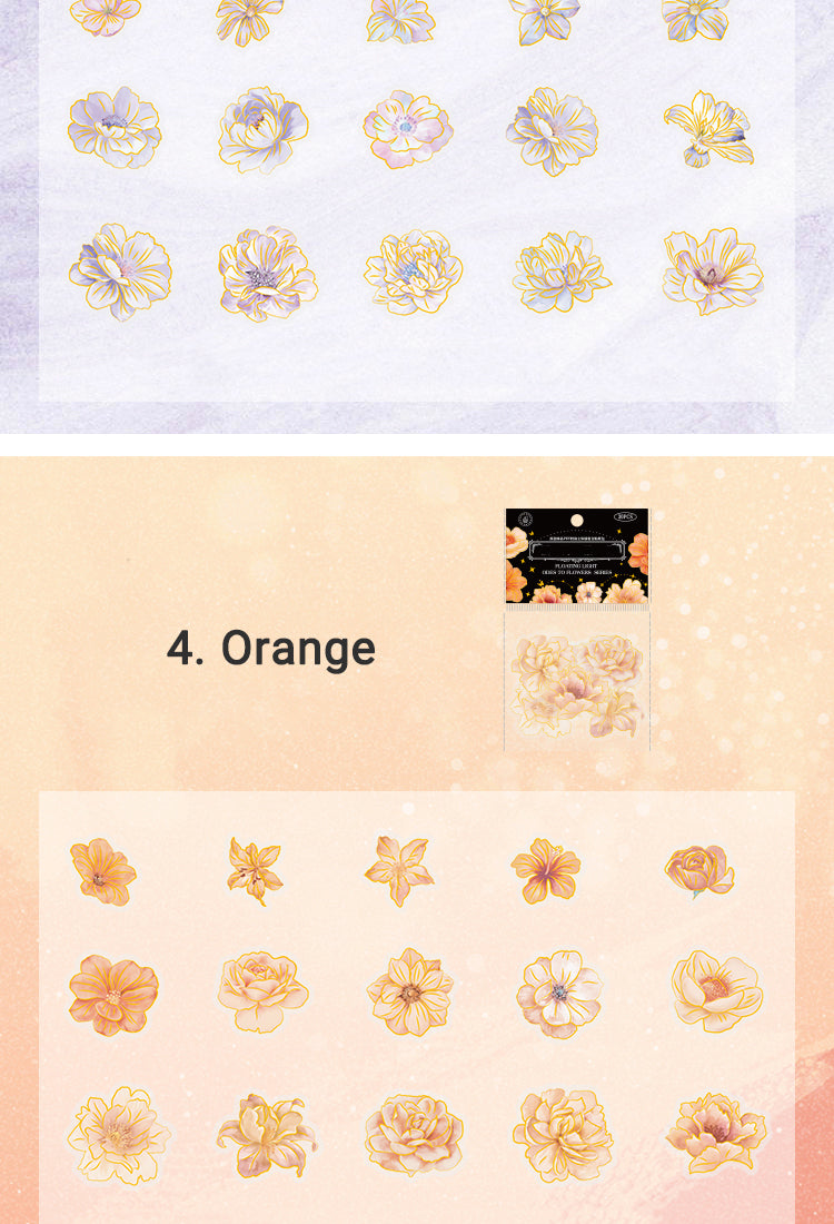 5Flower PET Holographic Hot Stamping Stickers11