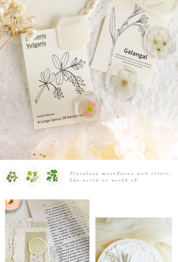 5Flower and Plant Wax Seal Dripping Glue Stickers7