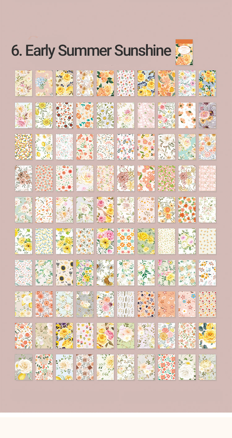 5Flowers on Paper Series Floral Sticker Book11