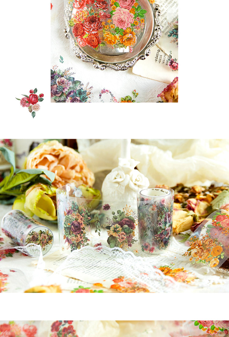 5Foggy Evening Breeze Series Floral PET Tape2