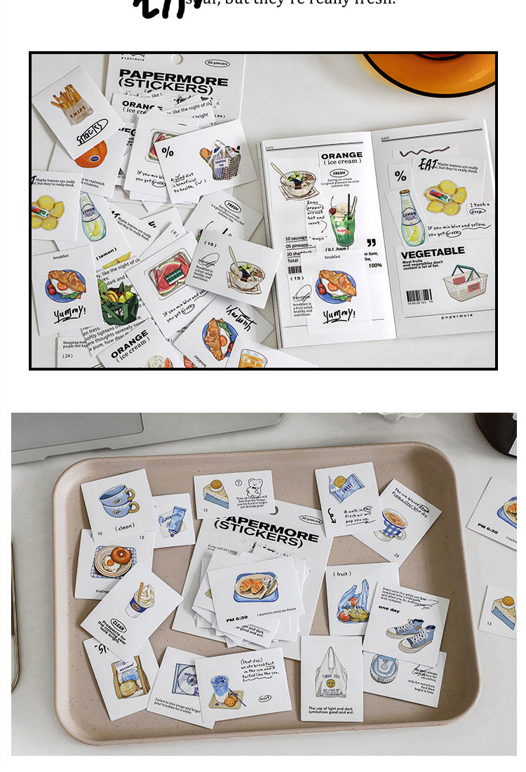 5Food Stickers - Bread, Cookies, Biscuits, Cheese, Food, Drinks6