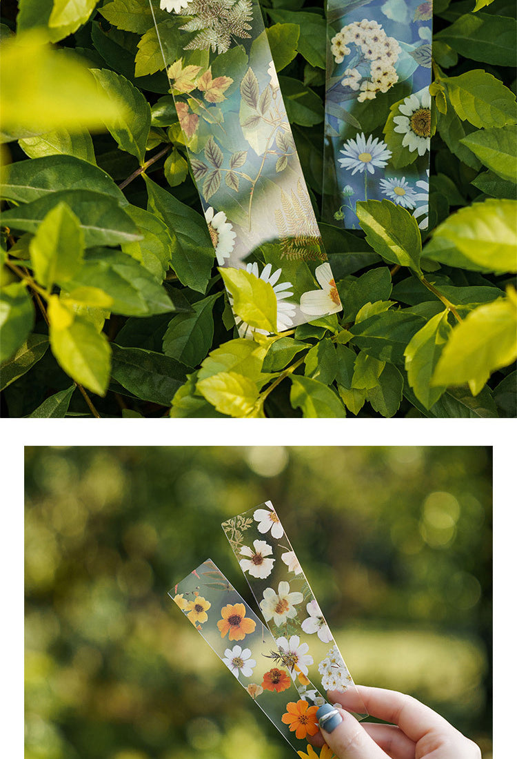 5Four Seasons Travel Series Translucent Plant PET Bookmarks7