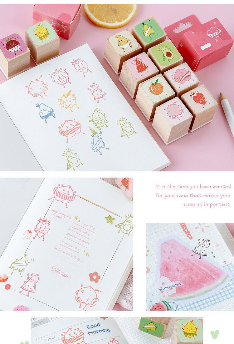 5Fruit-themed Cute Cartoon Rubber Stamp5