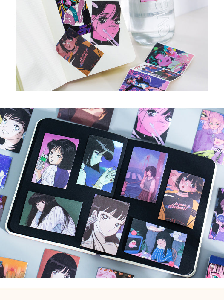 5Girl Japanese Anime People Style Washi Sticker Book6