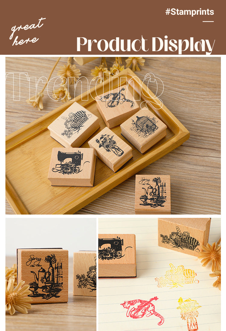 5Good Times DIY Retro Art Daily Wood Rubber Stamp1