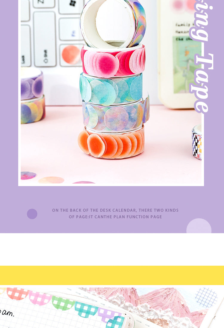 5Gradient Dot Basic Washi Stickers4