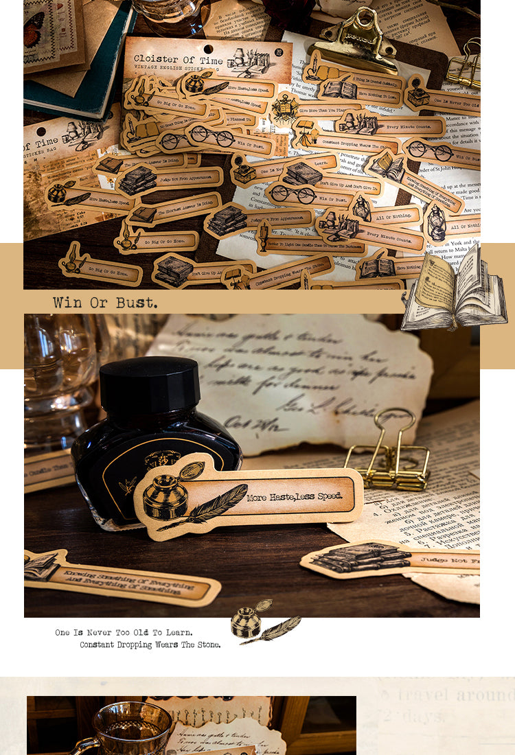 5Gramophone Age Retro English Sticker Pack3