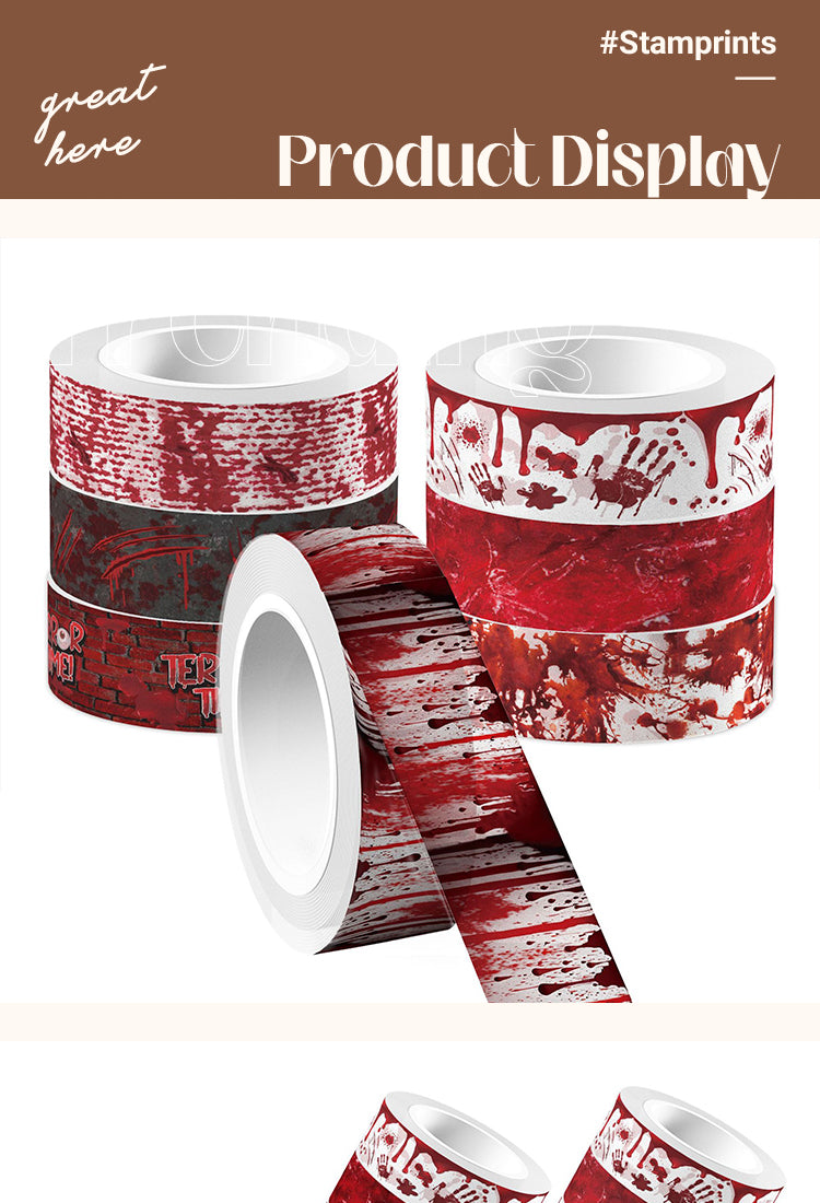 5Halloween Blood Red Tape Set1