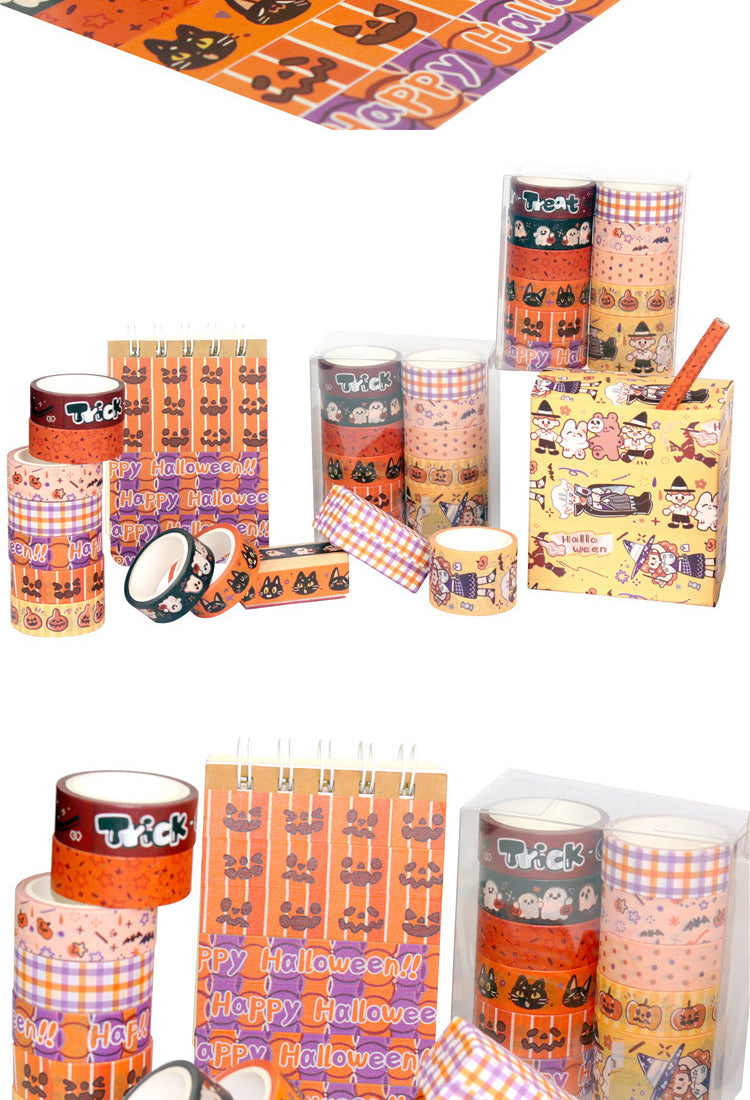 5Halloween Washi Tape Set with Text Cats Witches2