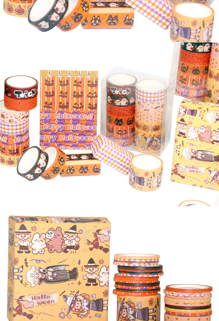 5Halloween Washi Tape Set with Text Cats Witches3