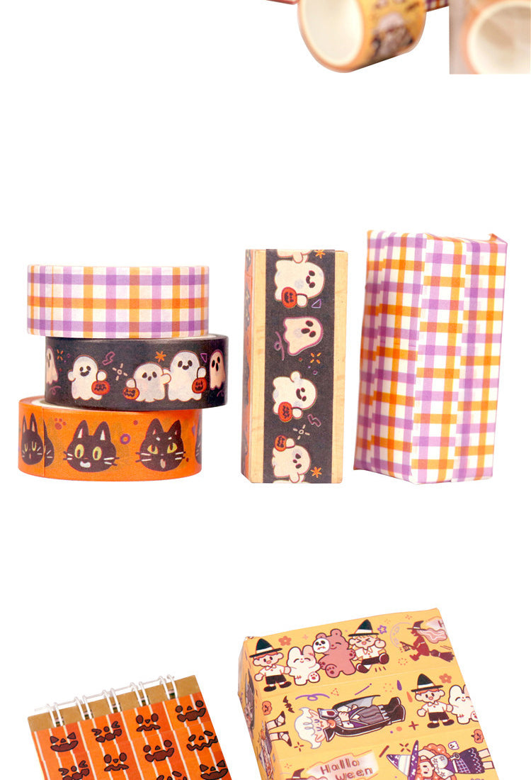 5Halloween Washi Tape Set with Text Cats Witches5