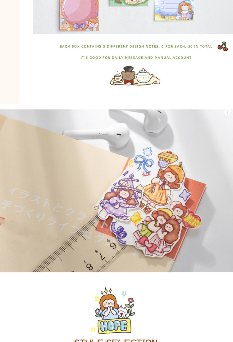 5Happy Childhood Cartoon Girl-themed Scrapbook Kit3